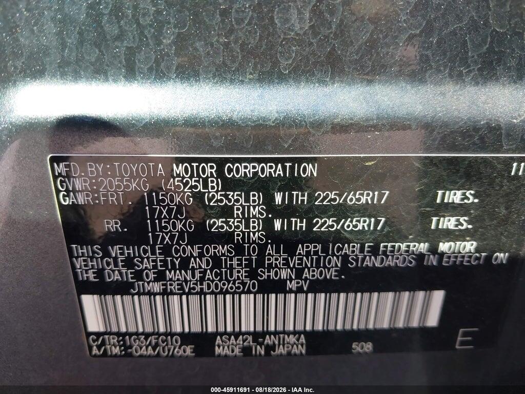 JTMWFREV5HD096570 2017 TOYOTA RAV4 photo no. 9