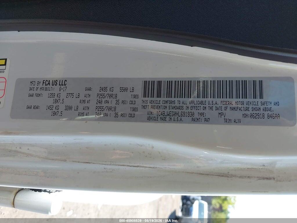 1C4BJWEG0HL691930 2017 JEEP WRANGLER UNLIMITED photo no. 9