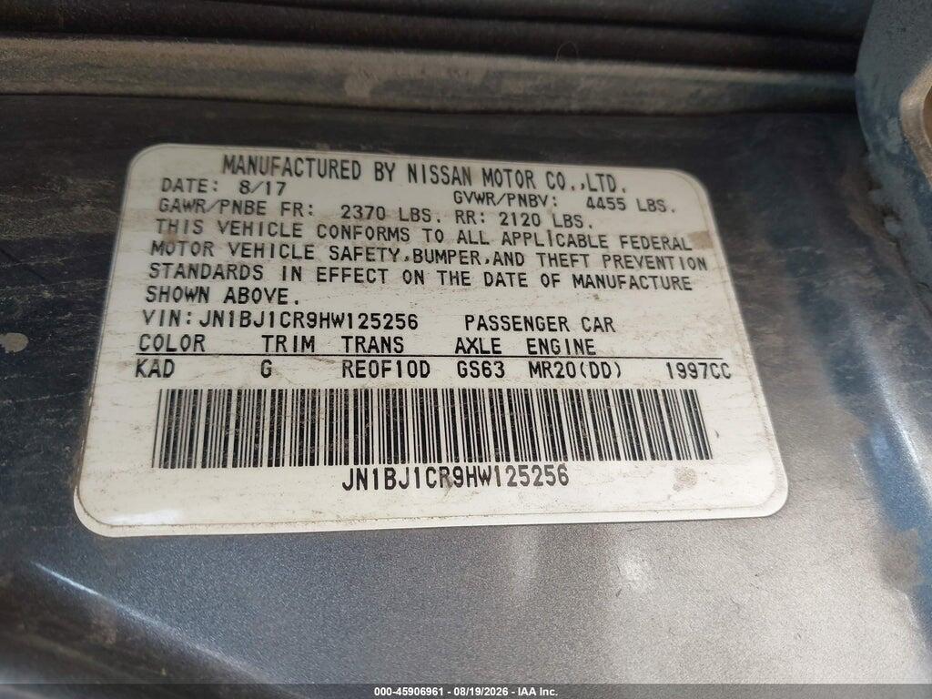 JN1BJ1CR9HW125256 2017 NISSAN ROGUE SPORT photo no. 9