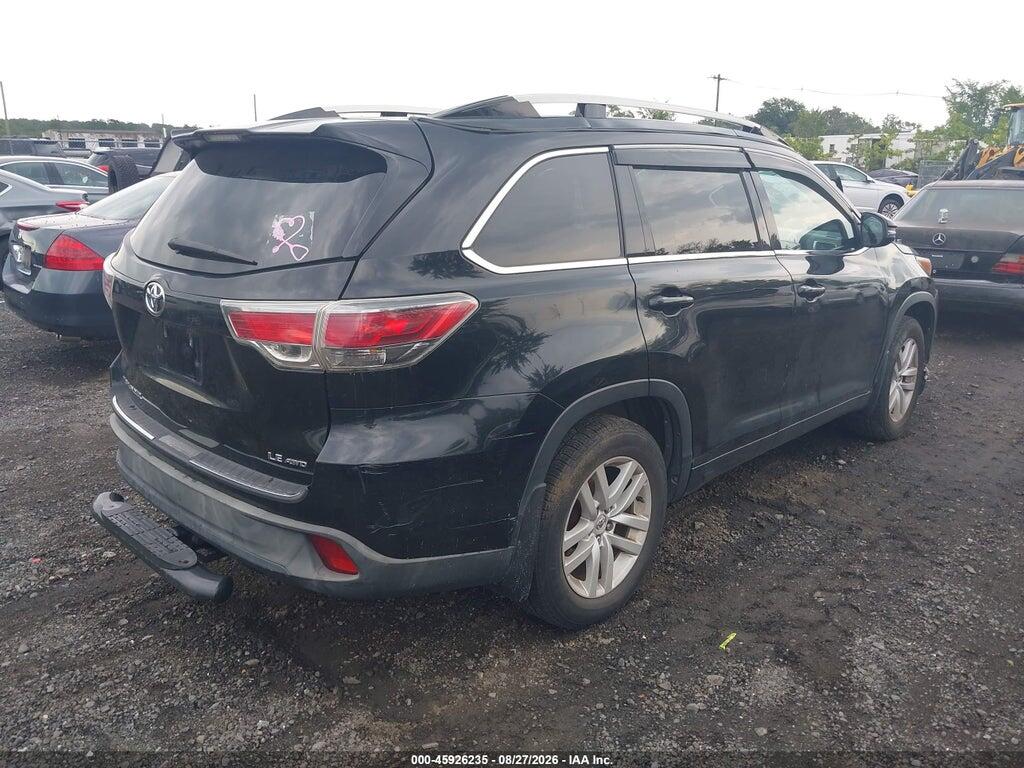5TDBKRFH1FS163363 2015 TOYOTA HIGHLANDER photo no. 4