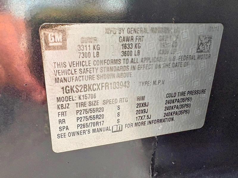 1GKS2BKCXFR103943 2015 GMC YUKON photo no. 10