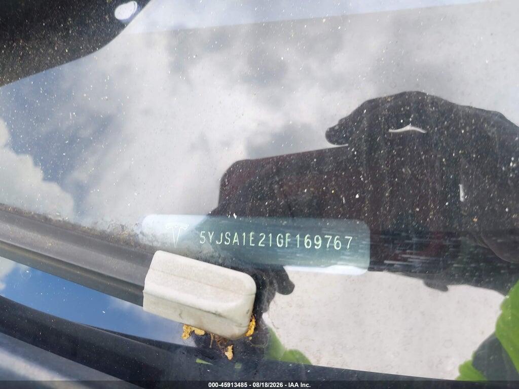 5YJSA1E21GF169767 2016 TESLA MODEL S photo no. 9