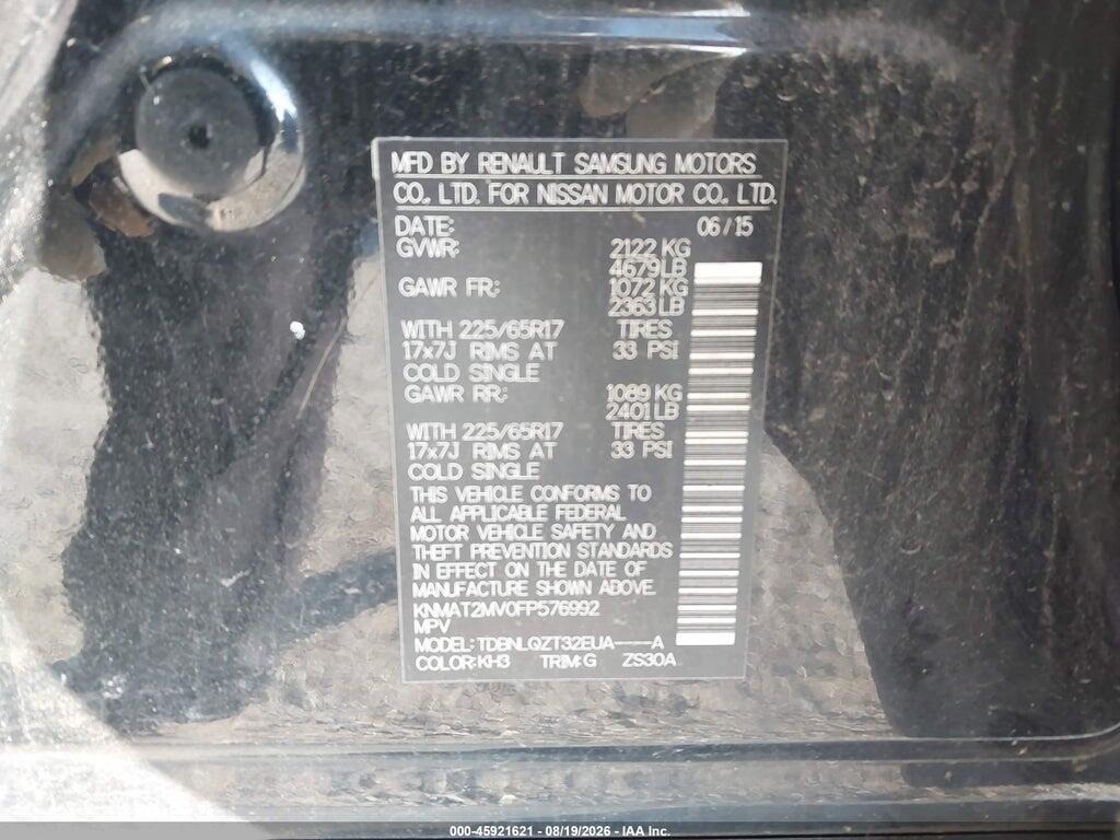 KNMAT2MV0FP576992 2015 NISSAN ROGUE photo no. 9