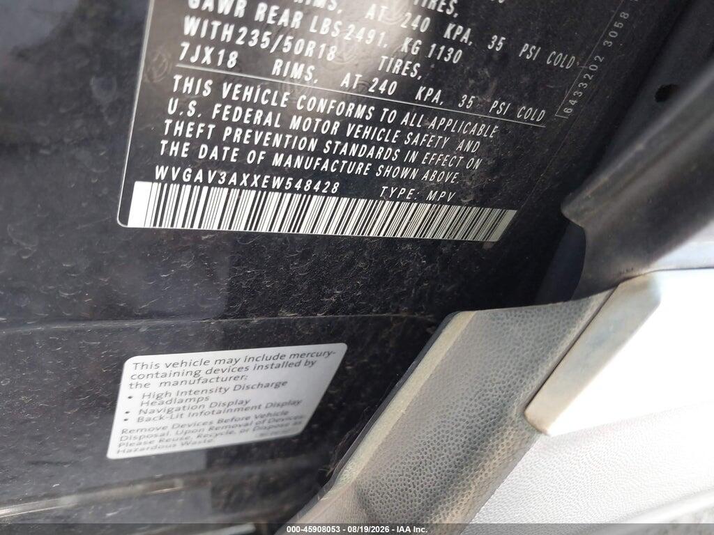 WVGAV3AXXEW548428 2014 VOLKSWAGEN TIGUAN photo no. 9