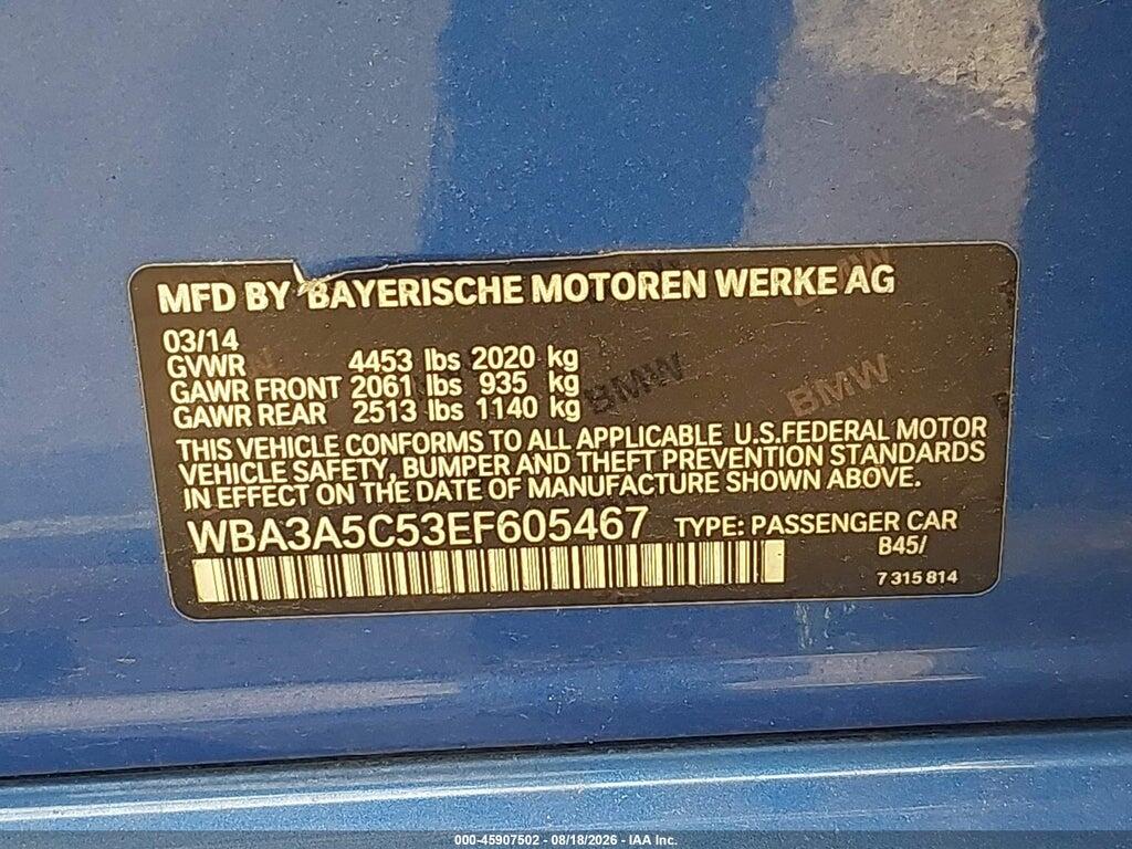 WBA3A5C53EF605467 2014 BMW 328I photo no. 9
