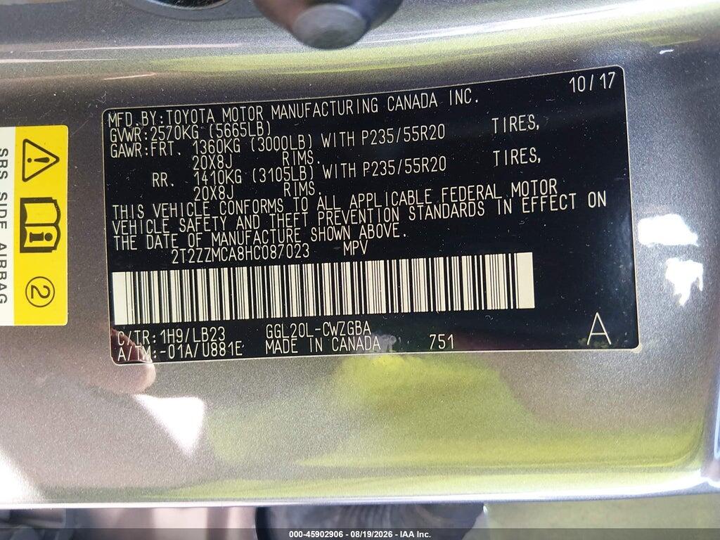 2T2ZZMCA8HC087023 2017 LEXUS RX 350 photo no. 9