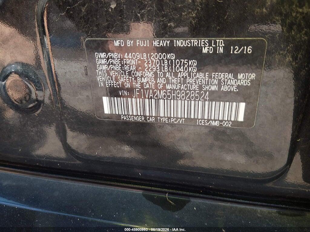 JF1VA2M65H9828524 2017 SUBARU WRX STI photo no. 9