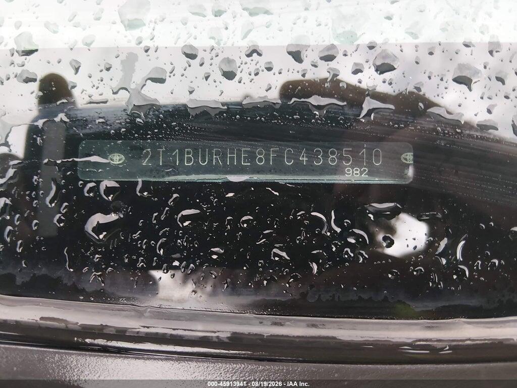 2T1BURHE8FC438510 2015 TOYOTA COROLLA photo no. 9
