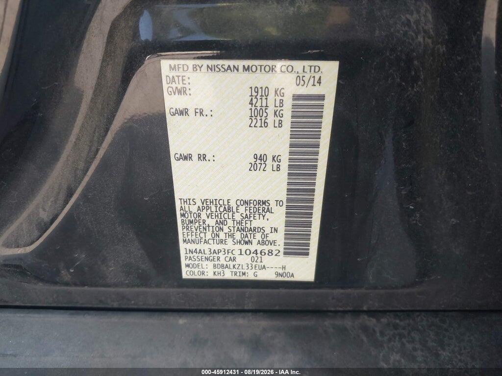 1N4AL3AP3FC104682 2015 NISSAN ALTIMA photo no. 9