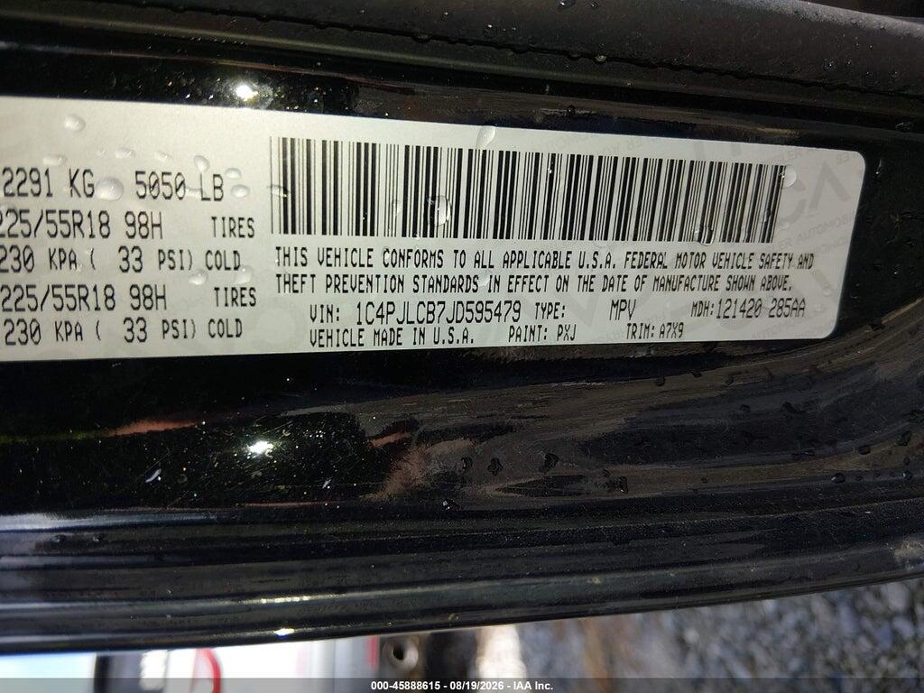 1C4PJLCB7JD595479 2018 JEEP CHEROKEE photo no. 9