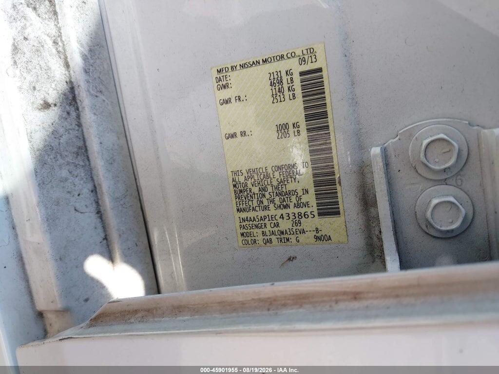 1N4AA5AP1EC433865 2014 NISSAN MAXIMA photo no. 9