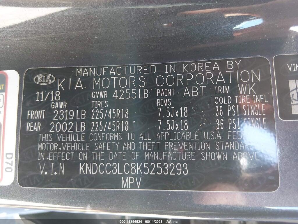 KNDCC3LC8K5253293 2019 KIA NIRO photo no. 9