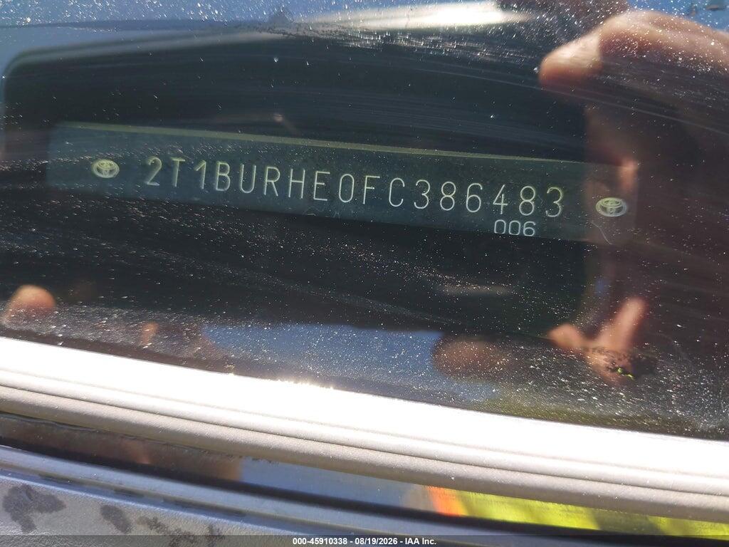 2T1BURHE0FC386483 2015 TOYOTA COROLLA photo no. 9