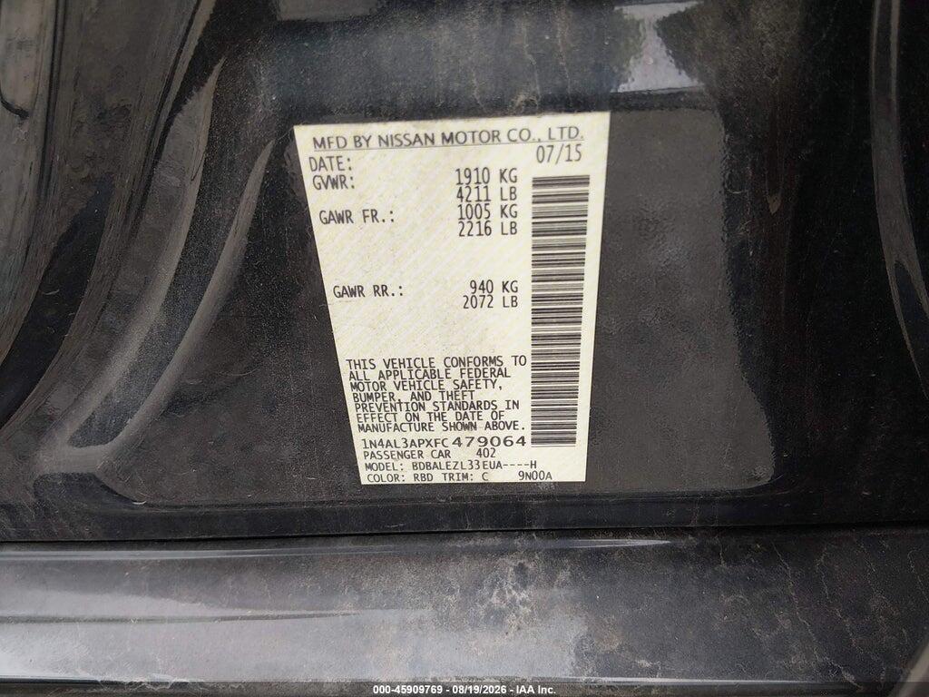 1N4AL3APXFC479064 2015 NISSAN ALTIMA photo no. 9
