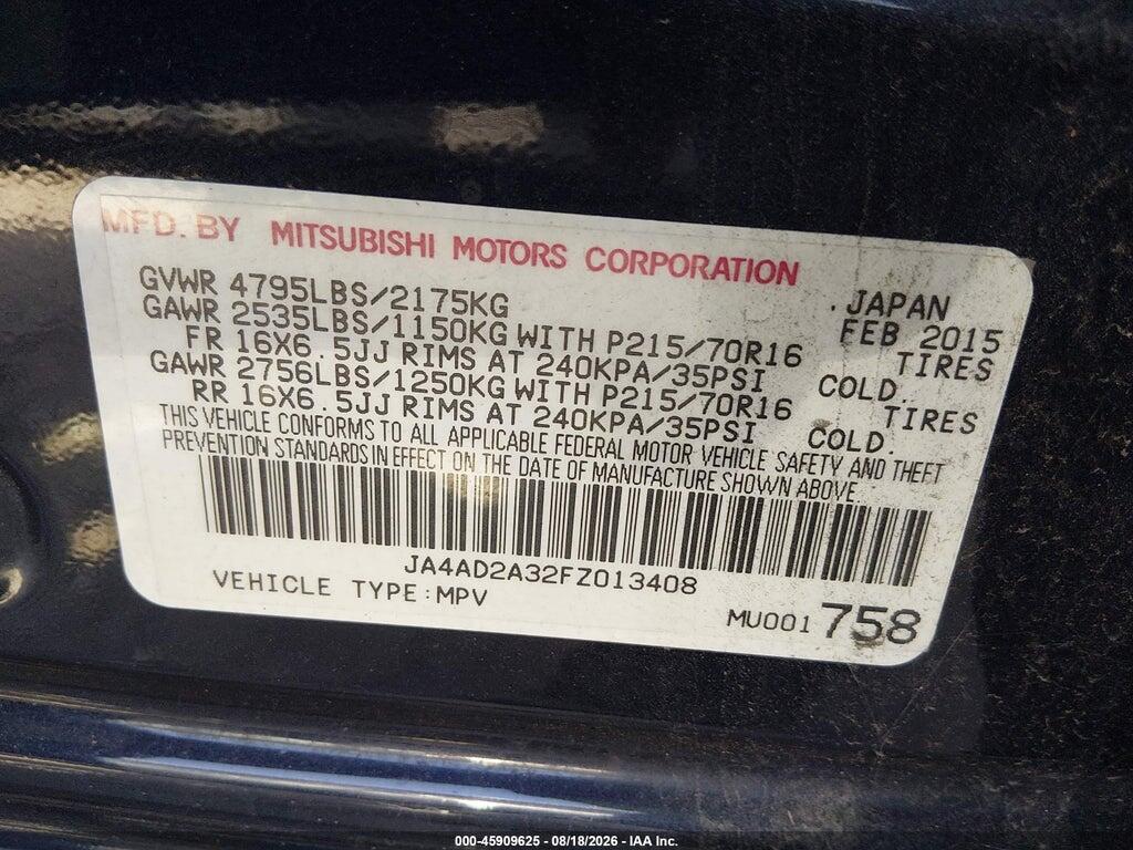 JA4AD2A32FZ013408 2015 MITSUBISHI OUTLANDER photo no. 9