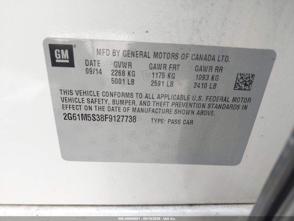 2G61M5S38F9127738 2015 CADILLAC XTS photo no. 9