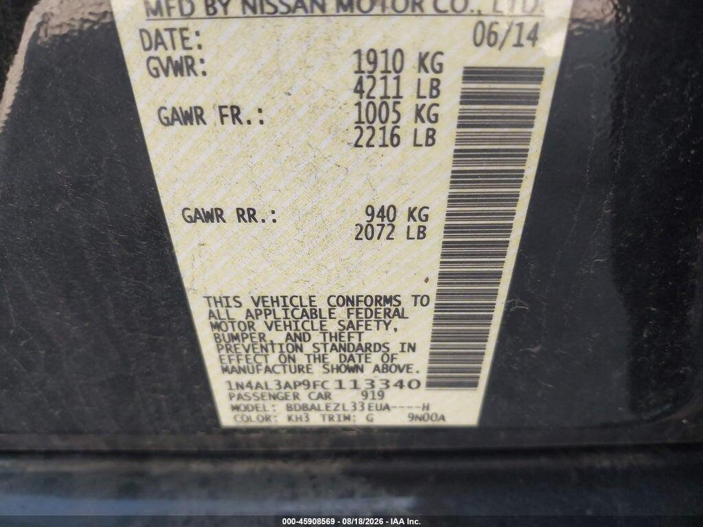 1N4AL3AP9FC113340 2015 NISSAN ALTIMA photo no. 9