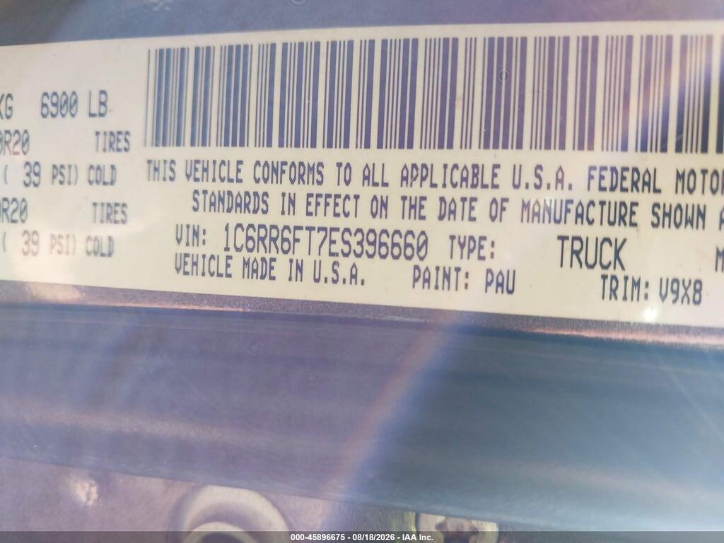 1C6RR6FT7ES396660 2014 RAM 1500 photo no. 9