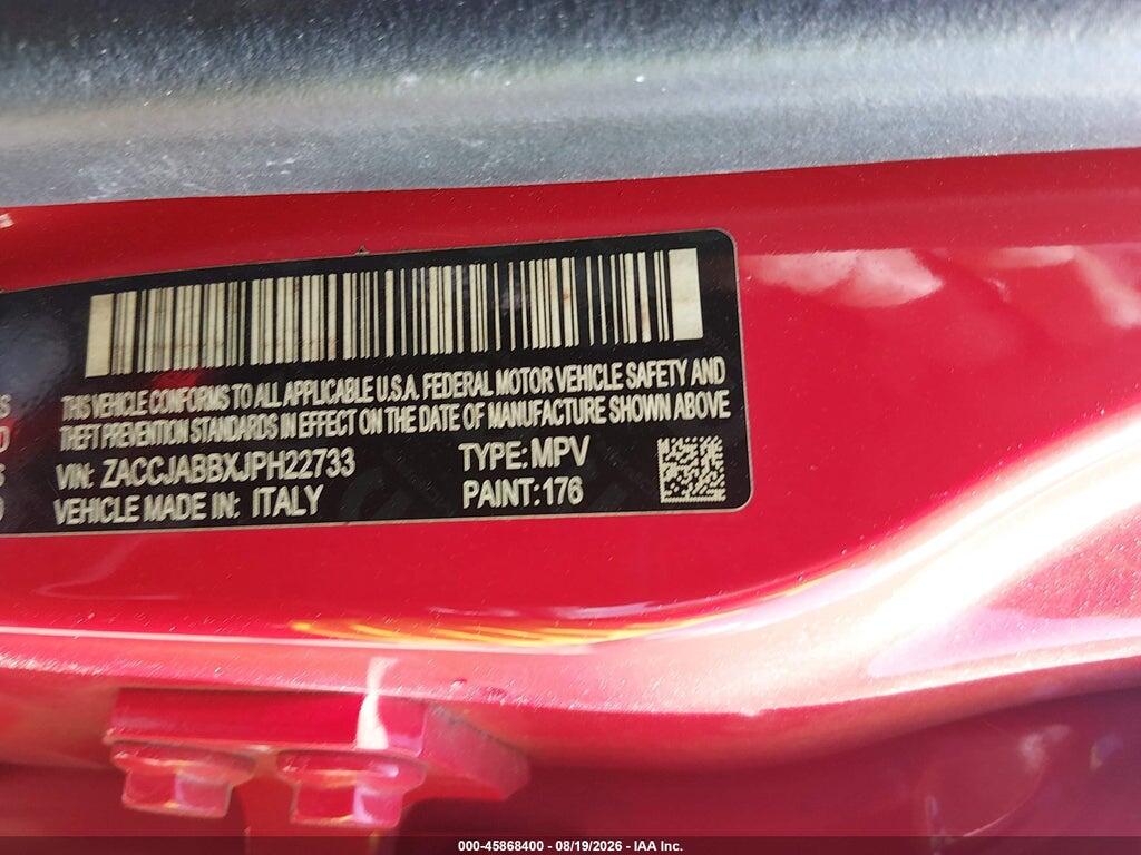 ZACCJABBXJPH22733 2018 JEEP RENEGADE photo no. 9