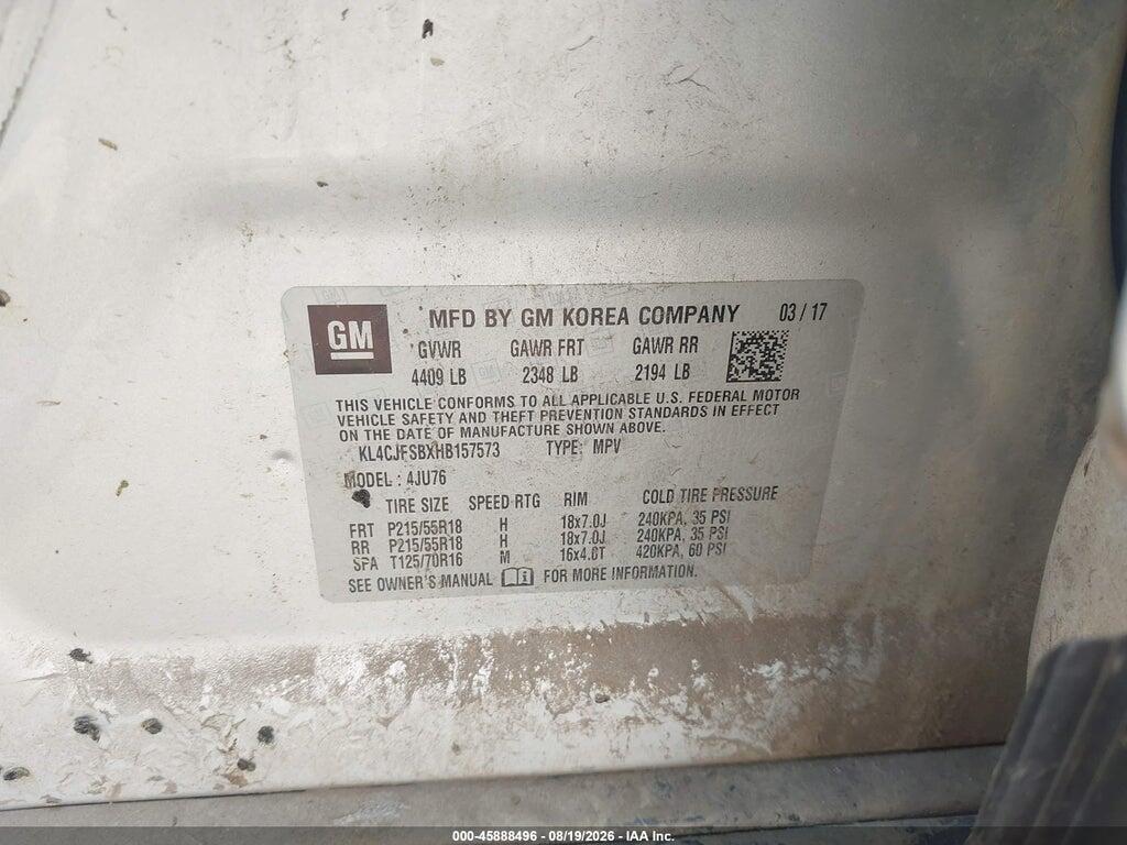 KL4CJFSBXHB157573 2017 BUICK ENCORE photo no. 9