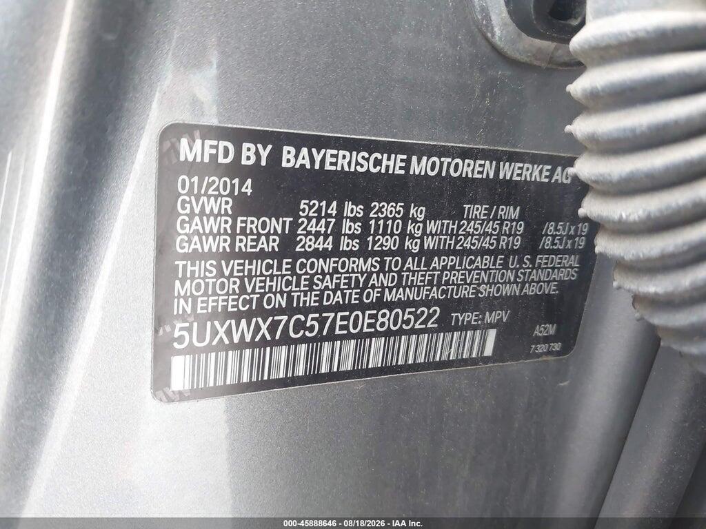 5UXWX7C57E0E80522 2014 BMW X3 photo no. 9