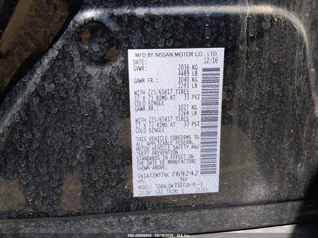 5N1AT2MT7HC769242 2017 NISSAN ROGUE photo no. 9