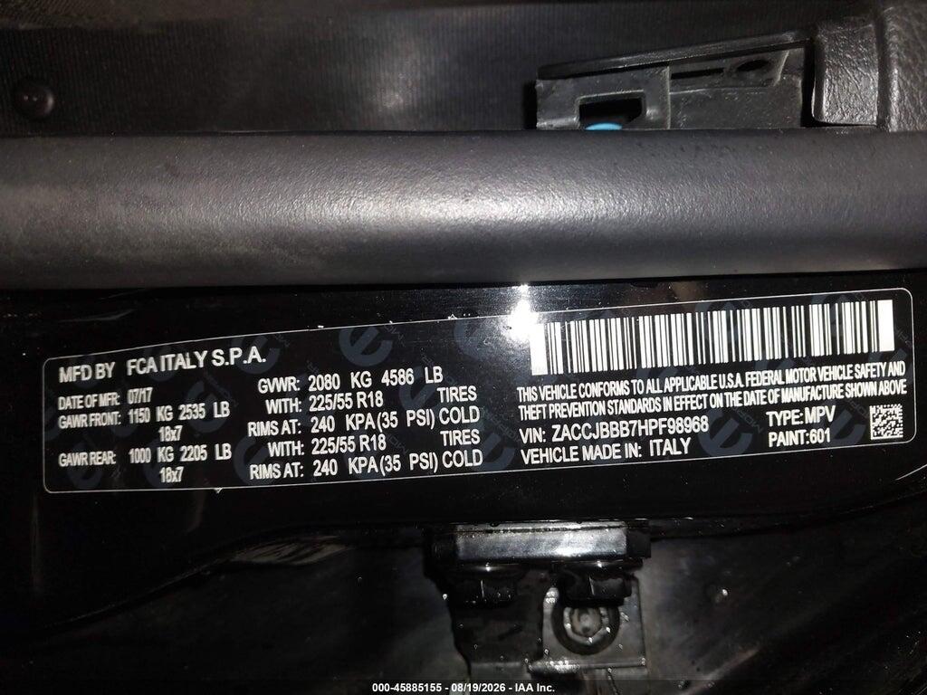 ZACCJBBB7HPF98968 2017 JEEP RENEGADE photo no. 9