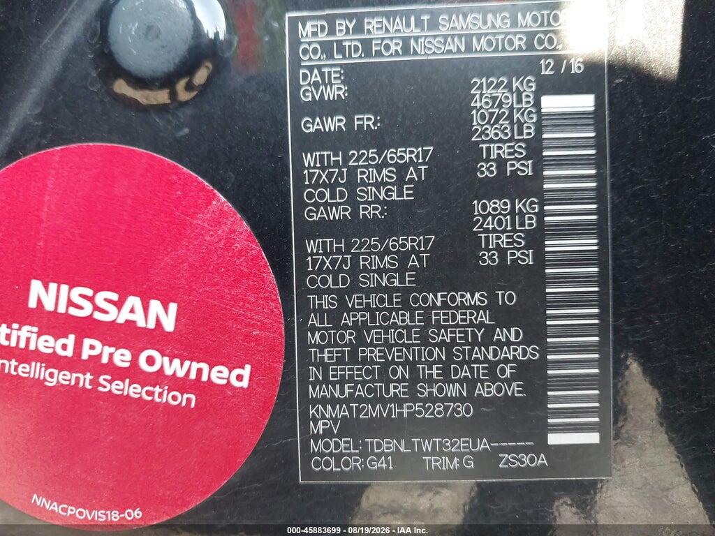 KNMAT2MV1HP528730 2017 NISSAN ROGUE photo no. 9