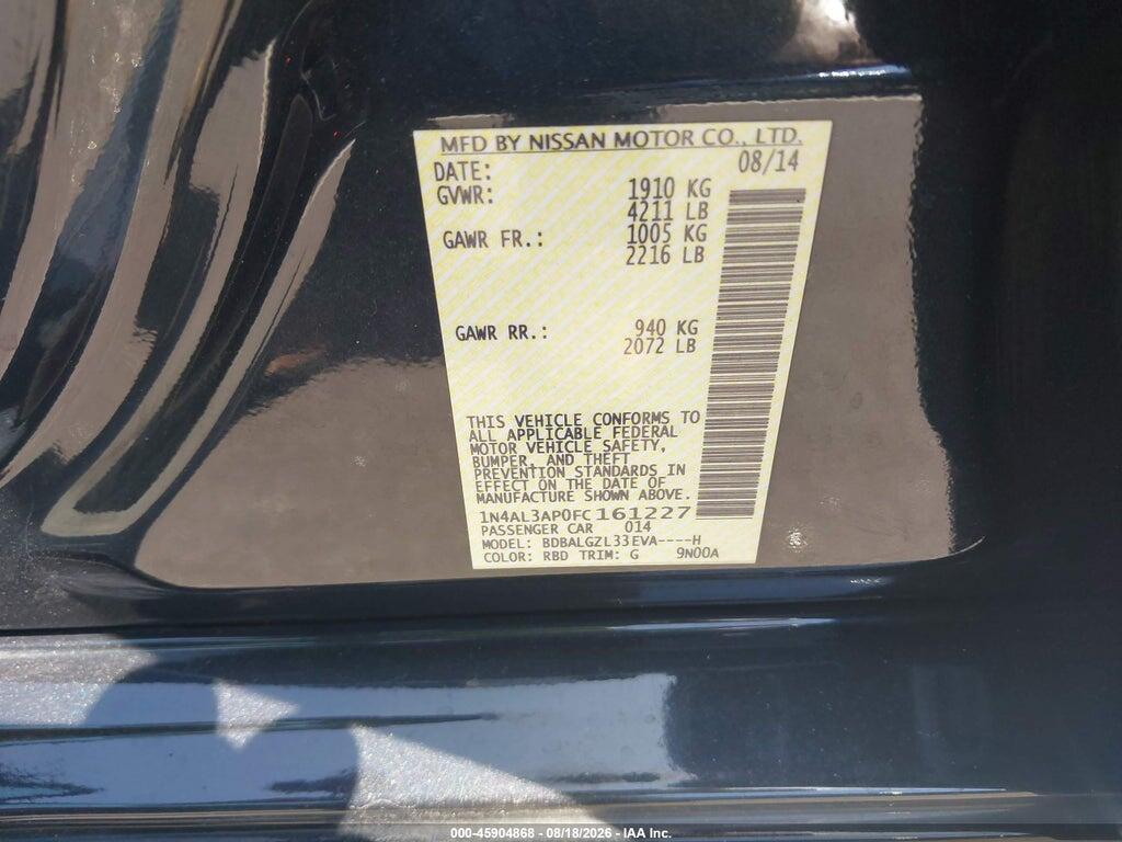 1N4AL3AP0FC161227 2015 NISSAN ALTIMA photo no. 9