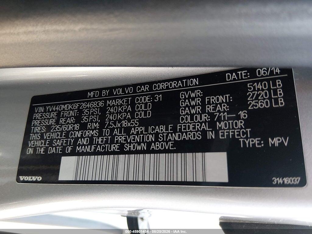 YV440MDK6F2646836 2015 VOLVO XC60 photo no. 9