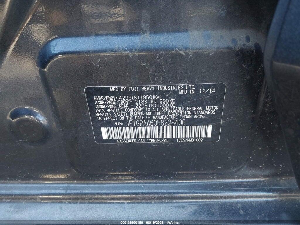 JF1GPAA60F8228406 2015 SUBARU IMPREZA photo no. 9