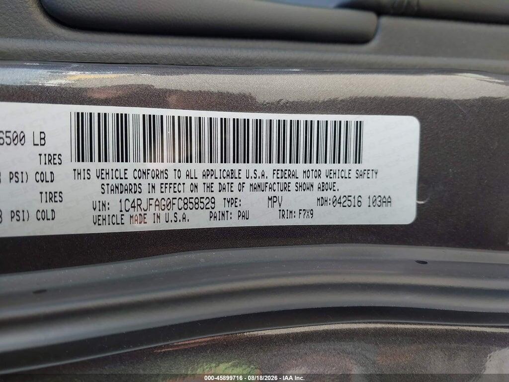 1C4RJFAG0FC858529 2015 JEEP GRAND CHEROKEE photo no. 9