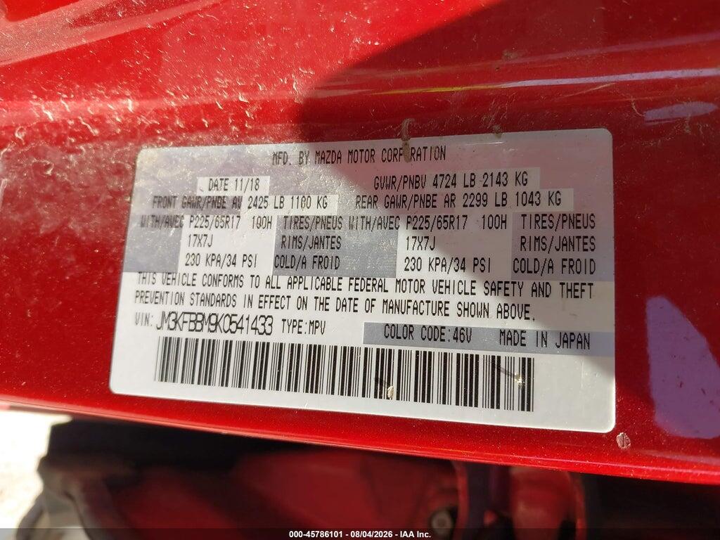 JM3KFBBM9K0541433 2019 MAZDA CX-5 photo no. 9
