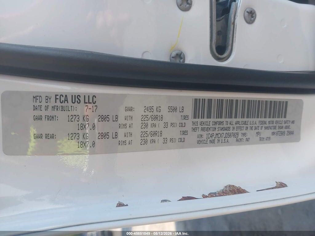 1C4PJMCX7JD507029 2018 JEEP CHEROKEE photo no. 9