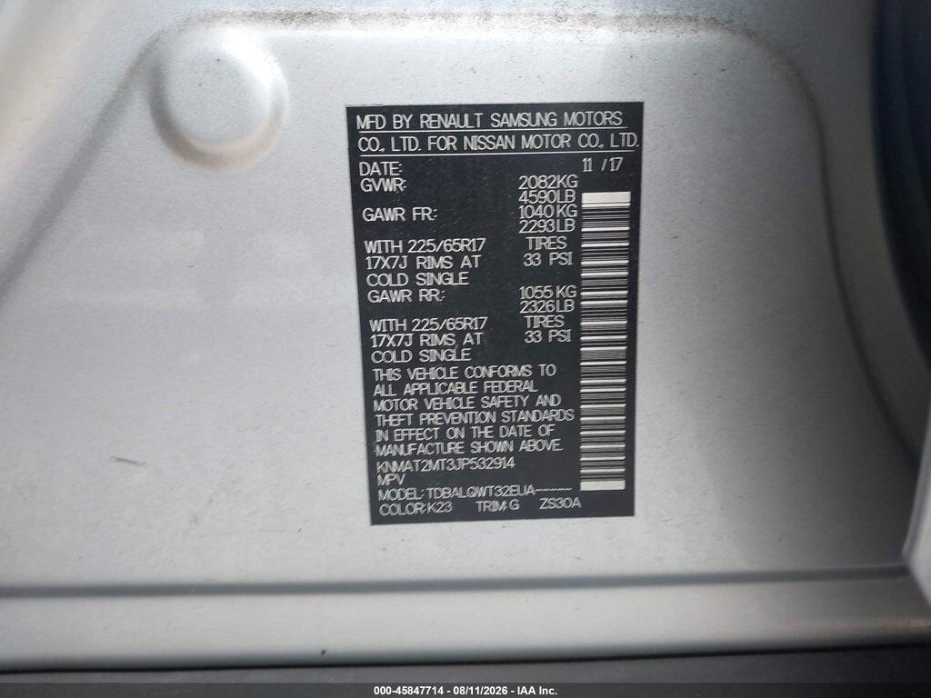 KNMAT2MT3JP532914 2018 NISSAN ROGUE photo no. 9