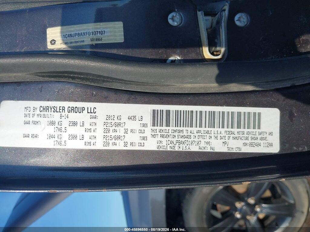 1C4NJPBAXFD107107 2015 JEEP PATRIOT photo no. 9
