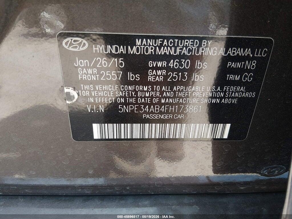 5NPE34AB4FH173861 2015 HYUNDAI SONATA photo no. 9