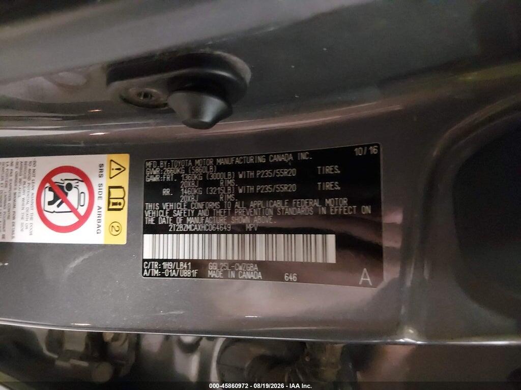 2T2BZMCAXHC064649 2017 LEXUS RX 350 photo no. 9