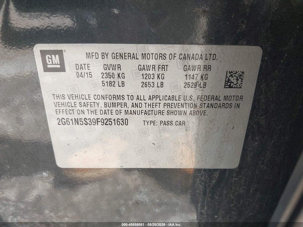 2G61N5S39F9251630 2015 CADILLAC XTS photo no. 9