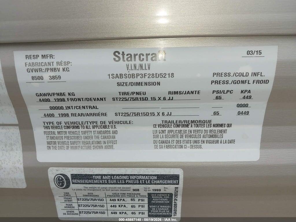 1SABS0BP3F28D5218 2015 STARCRAFT AR-ONE MAXX TRAVEL TRAILER photo no. 9