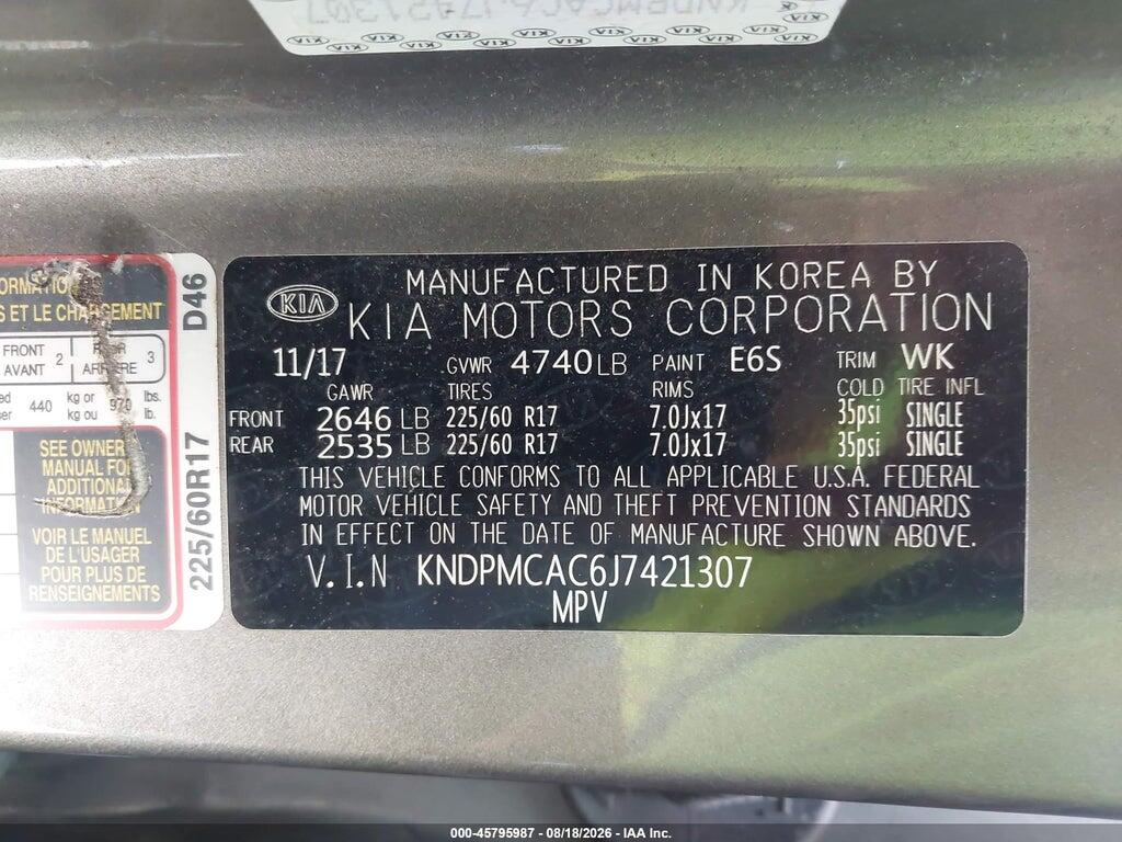 KNDPMCAC6J7421307 2018 KIA SPORTAGE photo no. 9