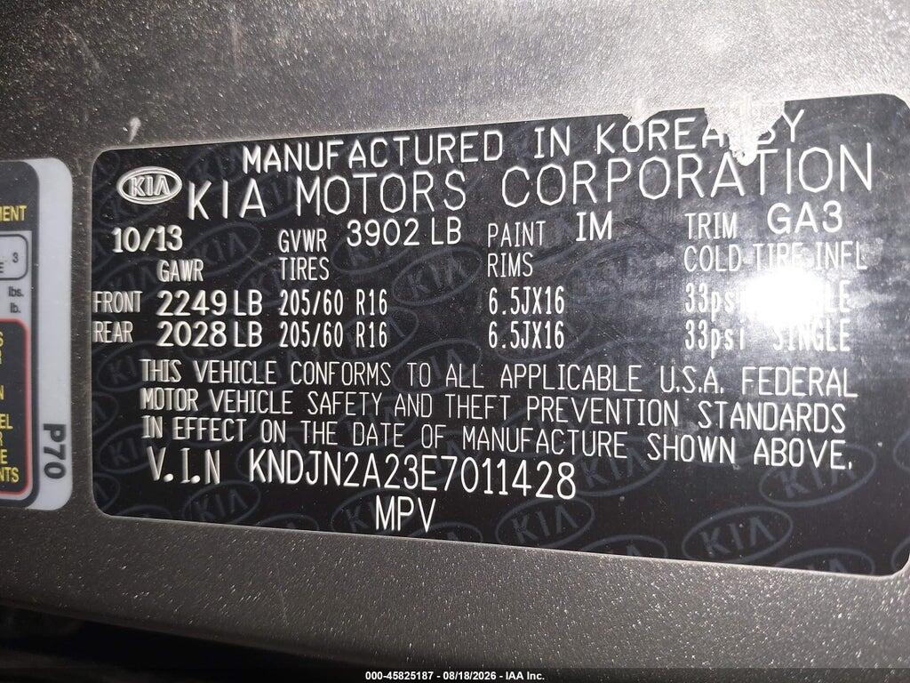 KNDJN2A23E7011428 2014 KIA SOUL photo no. 9