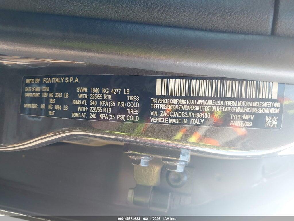 ZACCJADB3JPH98100 2018 JEEP RENEGADE photo no. 9