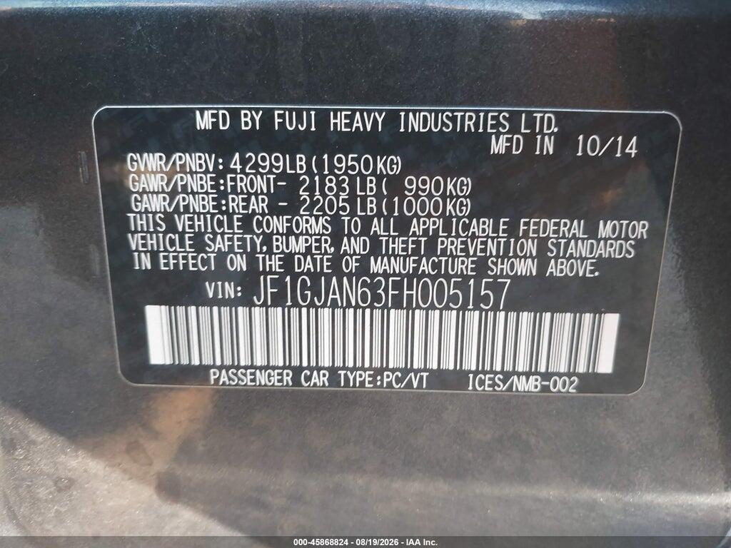 JF1GJAN63FH005157 2015 SUBARU IMPREZA photo no. 9