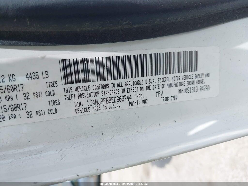 1C4NJPFB9ED603744 2014 JEEP PATRIOT photo no. 9
