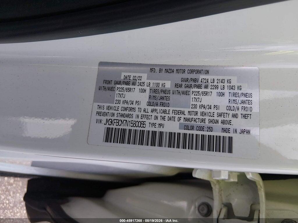 JM3KFBCM7N1580065 2022 MAZDA CX-5 photo no. 9