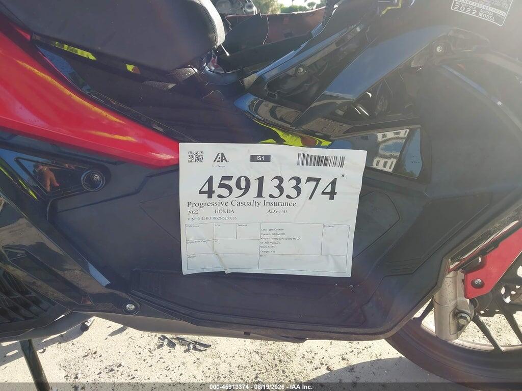 MLHKF3852N5100326 2022 HONDA ADV150 photo no. 8