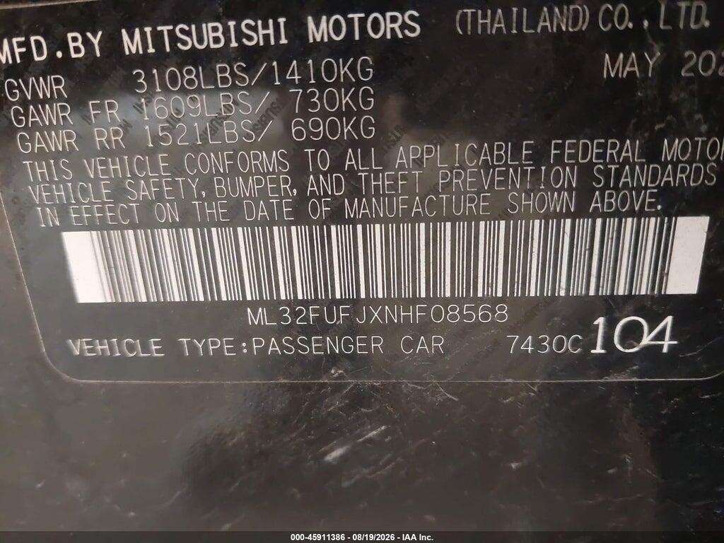ML32FUFJXNHF08568 2022 MITSUBISHI MIRAGE G4 photo no. 9