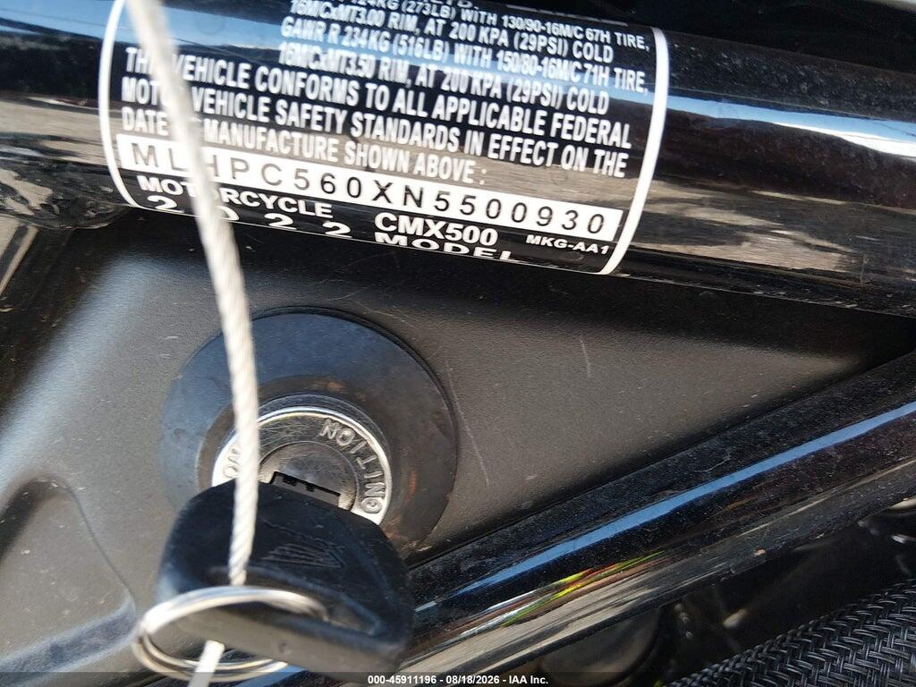 MLHPC560XN5500930 2022 HONDA CMX500 photo no. 10