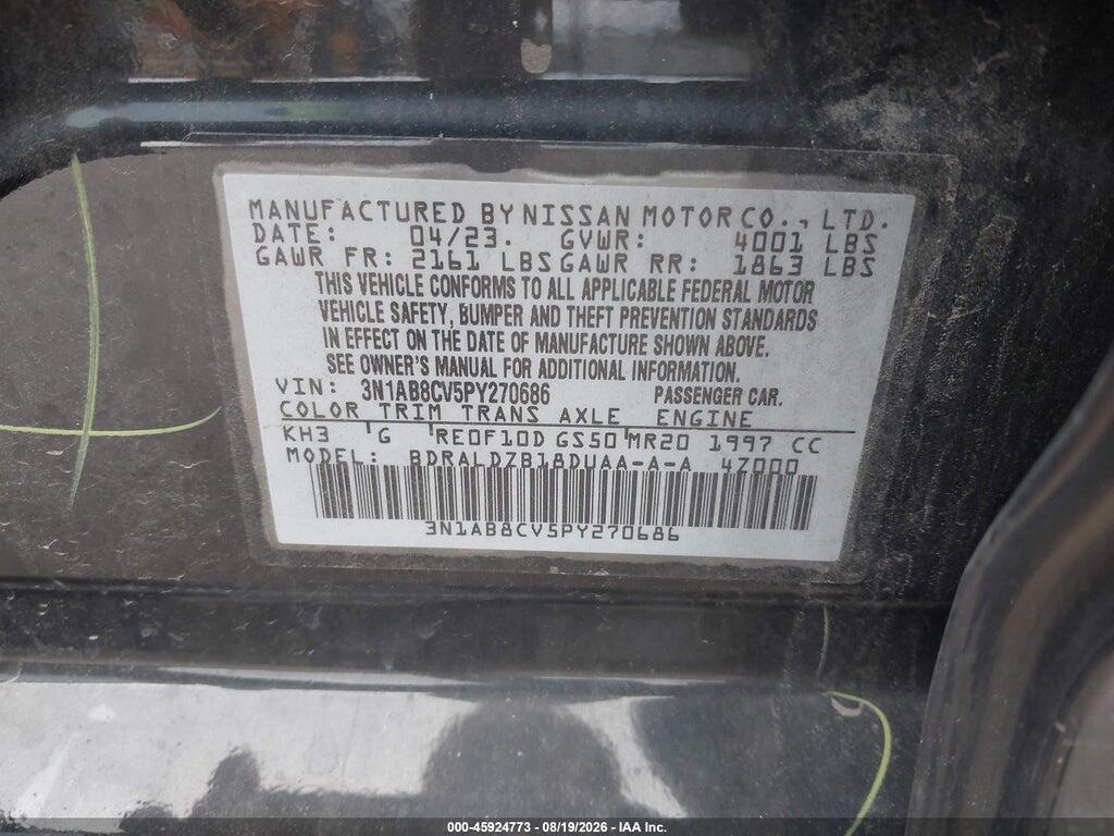 3N1AB8CV5PY270686 2023 NISSAN SENTRA photo no. 9